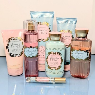 7 Piece SWEETEST SONG Fragrance Mist Lotion Wash Cream Perfume Bath & Body Works