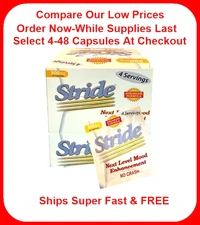Stride 800mg - Energize Mood Enhancement To Top Level - 4-48 Caps - Exp 1/2028
