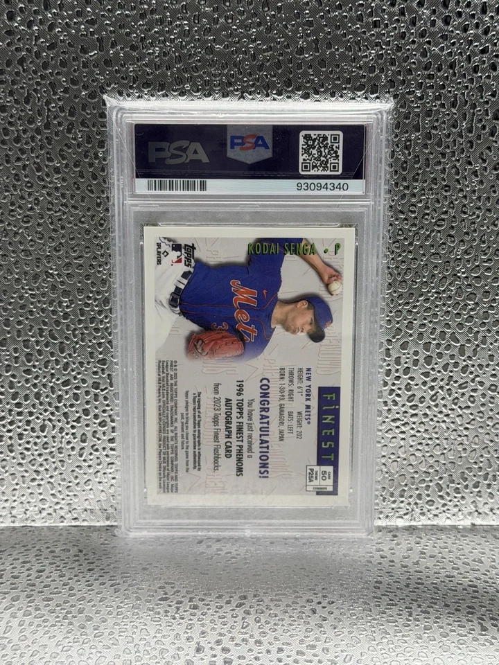 2023 Topps Finest Flashbacks Phenoms RC Auto Kodai Senga #50 37/50 PSA 10 - Image 2 of 2
