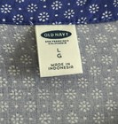 Old Navy Women’s Large NWOT Tunic Pleated Top Royal Blue Dot Pattern Rayon - NR — photo 3