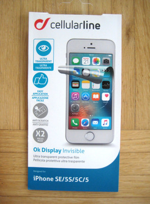 Cellularline Displayschutz-Folie für Apple iPhone SE/5S/5C/C Microfasertuch neu