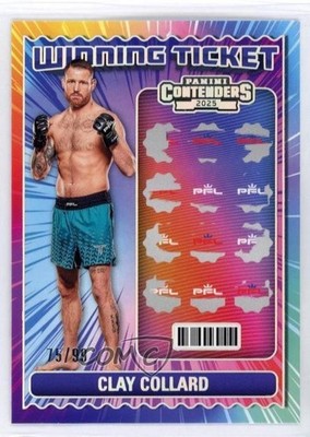2025 Panini Contenders PFL Winning Ticket Silver /99 Clay Collard #7 6q5