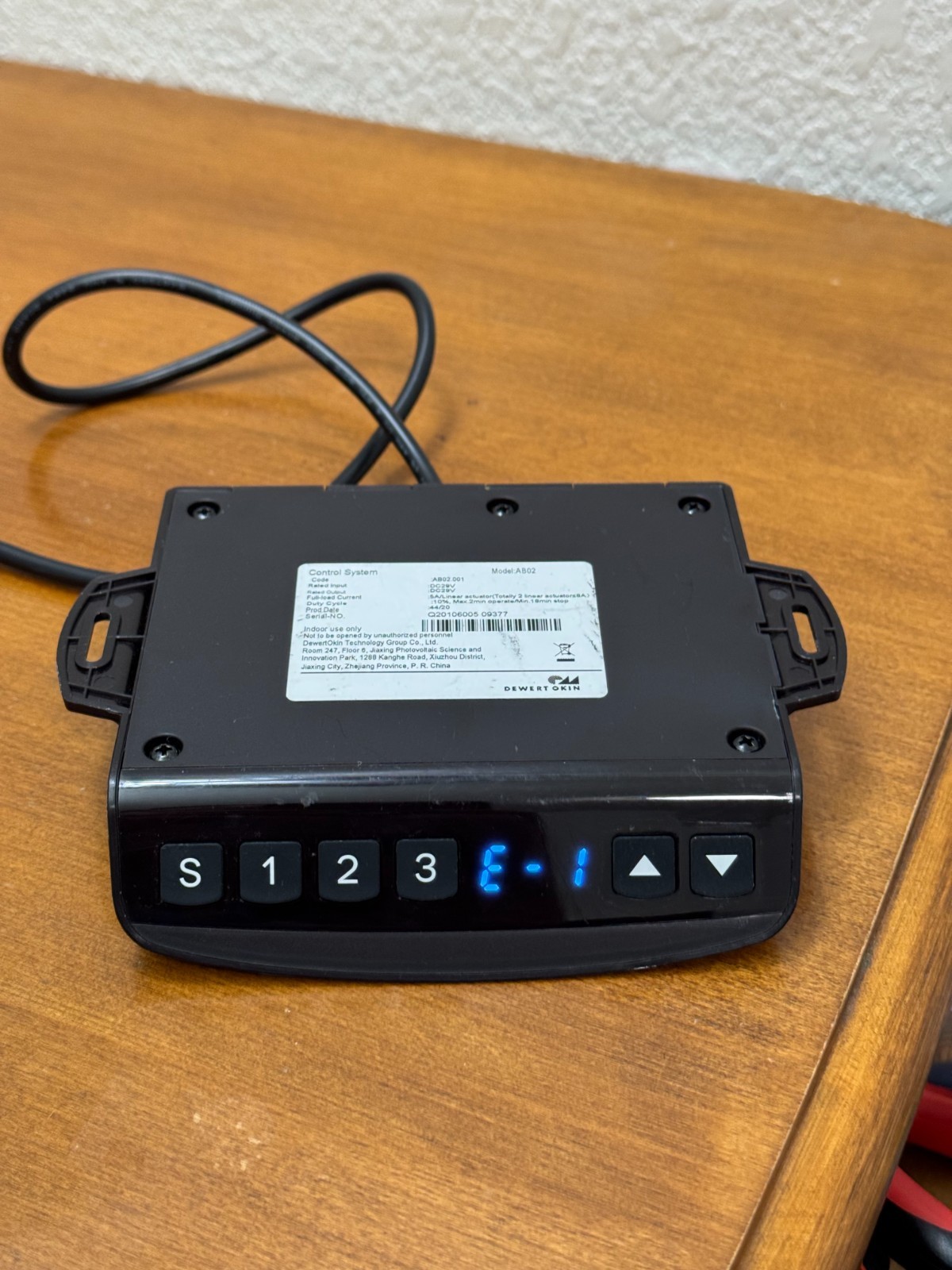 Dewert okin controller AB02 for  stand/sit desk , Controller only