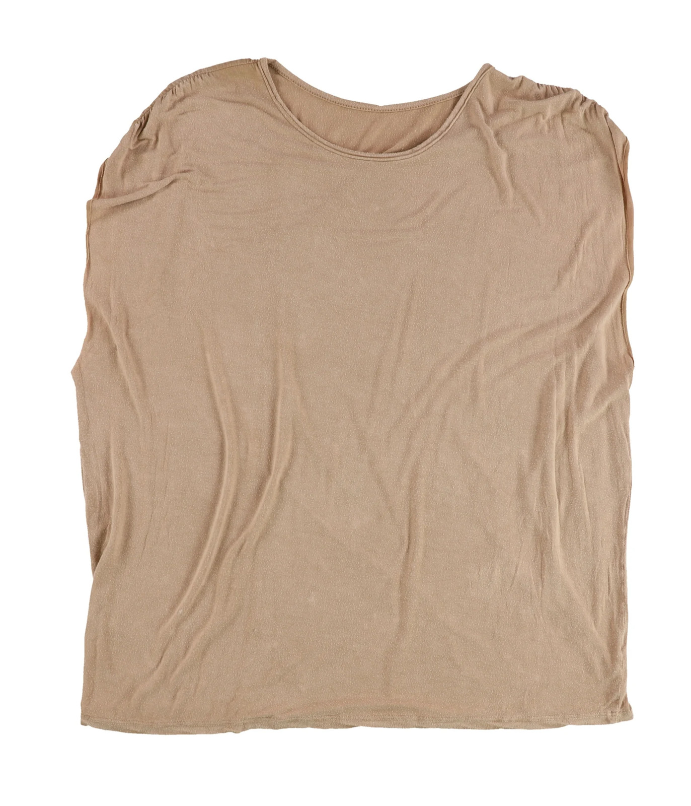 Tags Weekly Womens Solid Distressed Basic T-Shirt… - image 1