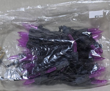 Halloween 50 Ct Purple Mini String Lights Black Wire Tested NOS Indoor Outdoor