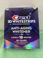 NEW Crest 3D Whitestrips Anti-Aging Whitener Levels 18 Whiter - EXP 1/2028