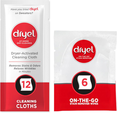 Dryel At-Home Dry Cleaner Refill, 12 Loads with On-The-Go Stain Remover