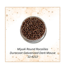 Miyuki 11/0 Round Seed Beads 11-4213 Duracoat Galvanized Dark Mauve 10 Grams
