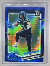 Jaxon Smith-Njigba 2023 Panini Donruss Optic Blue Hyper Prizm RC Rated Rookie