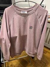 FILA Women  s Crewneck Jumper In Purple/Pink Size M