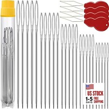50 Pack Premium Large Eye Needles for Hand Sewing with Needle 50 pack