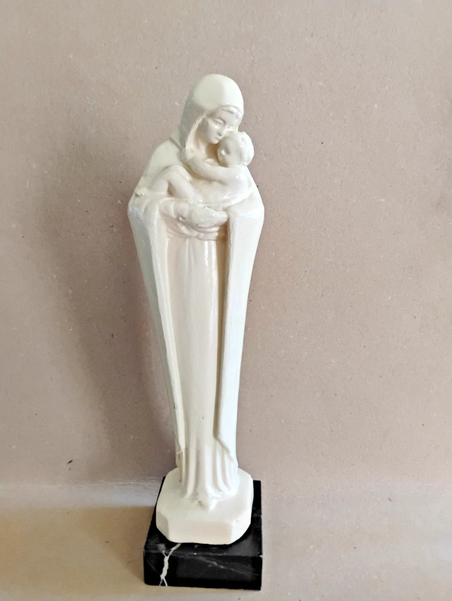 Buste Vierge Marie En Pierre De Lave – 12 Cm – Artisanat Religieux De Montserrat