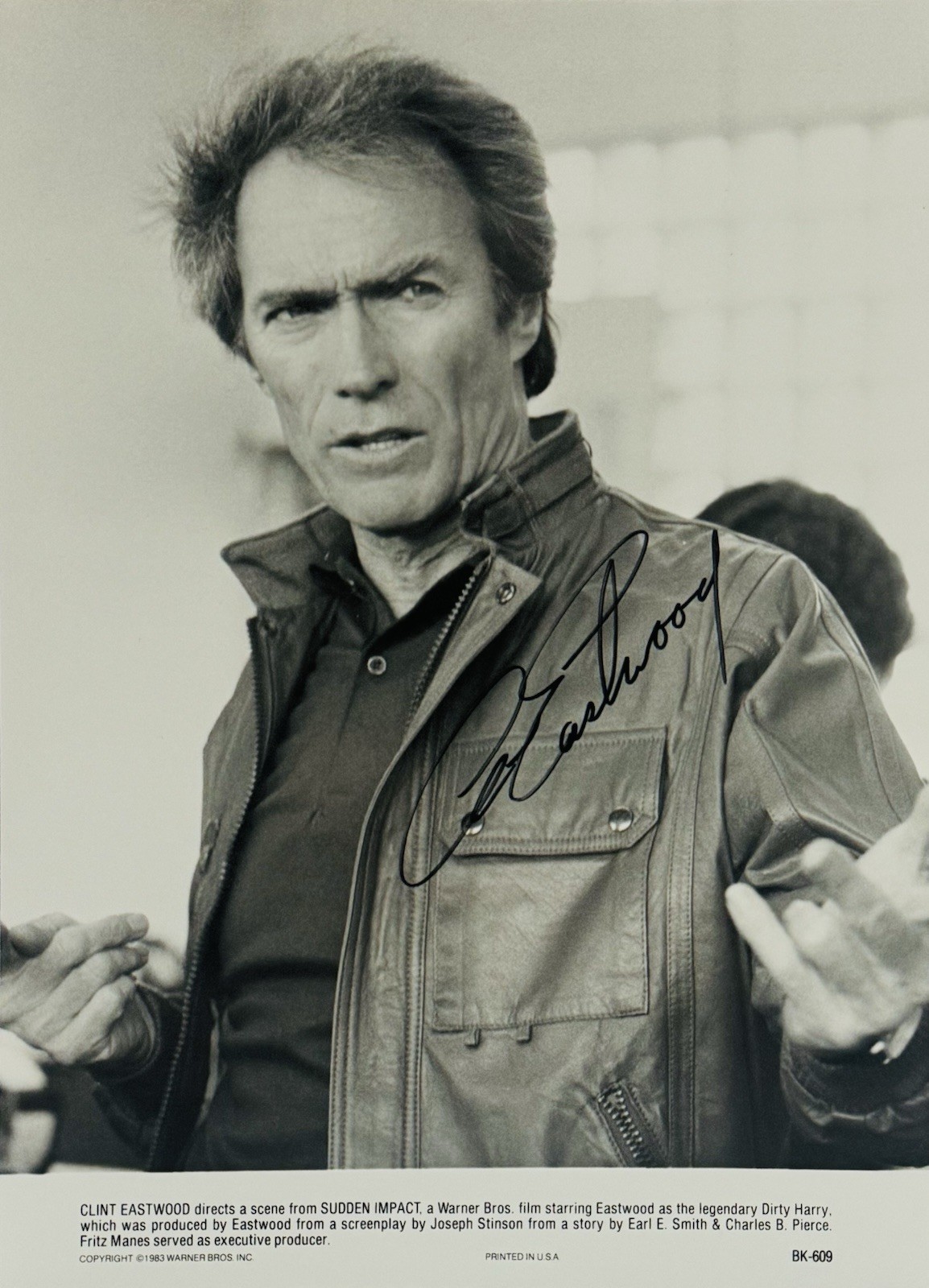 Authentic Clint Eastwood Signed 7x9.5 Sudden Impact Studio Publicity Photo Auto