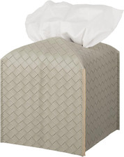 Tissue Box Cover PU Leather Tissue Holder Square Facial Tissue Case Facial Paper