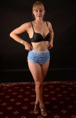 Ruffled Frilly Rhumba Square Dance Pettipants - Powder Blue