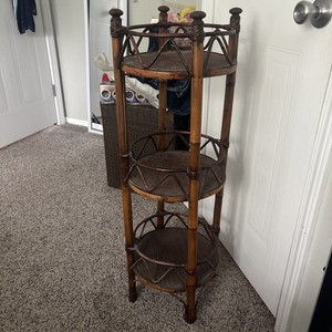 Three Tier Rattan Shelf