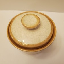 Vtg '70'S Mikasa Stone Manor F5800 Sugar Bowl With Lid Tan Speckle "Excellent "
