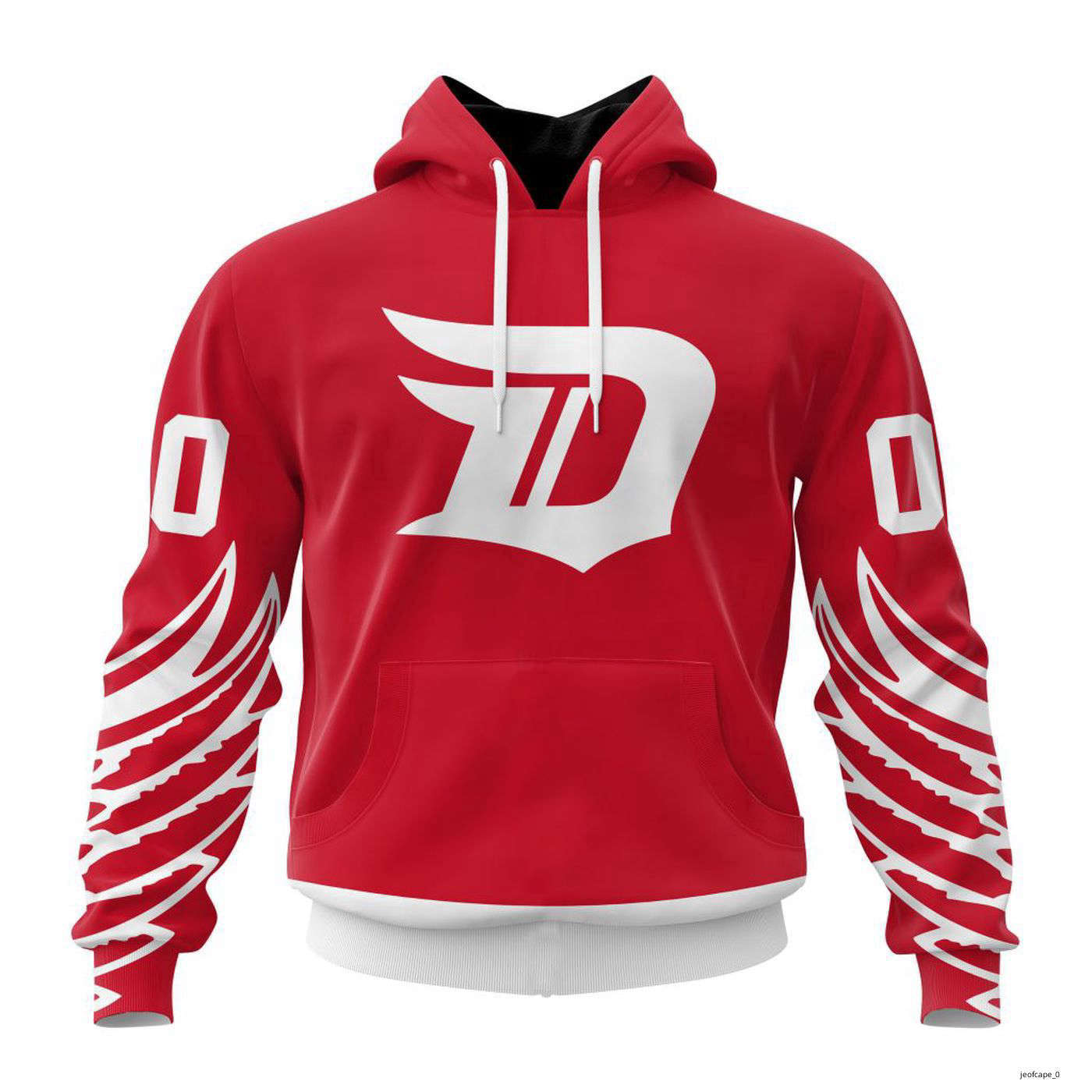 Personalized Detroit Red Wings Special Bold Design Hoodie Pullover Hockey Team