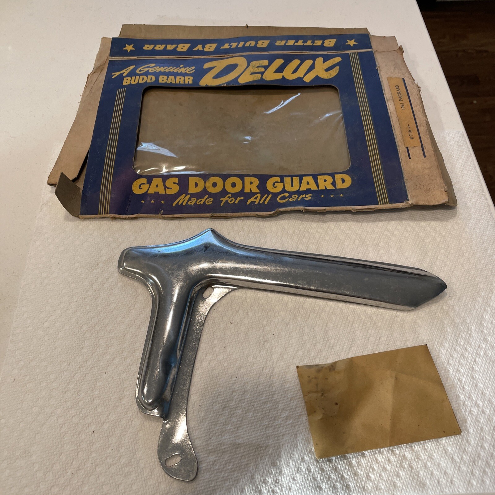 NOS Budd Barr Chrome Gas Door Guard 1951 Packard Vintage Accessory eBay