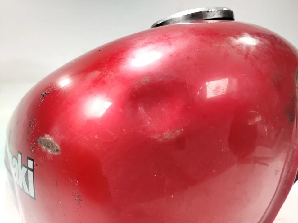 85 Kawasaki EN450 454 LTD 1985 tanque de combustible de gasolina abolladuras Foto 4 de 4