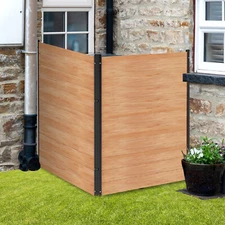 SUNYRISY 36in Wx44in H Air Conditioner Fence, 2 Panels Wood Fence Privacy Screen
