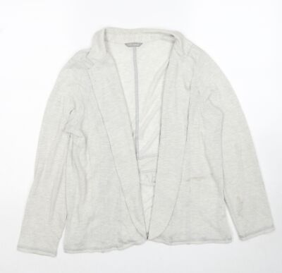 Marks and Spencer Damen Grau V-Ausschnitt Viskosemischung Cardigan Größe 16