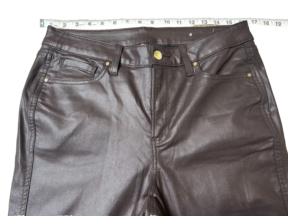 Pantalones Chico’s Mujer Talla 10 Marrón Chocolate Oscuro Modal Adelgazante Chino Pantalones Foto 2 de 4