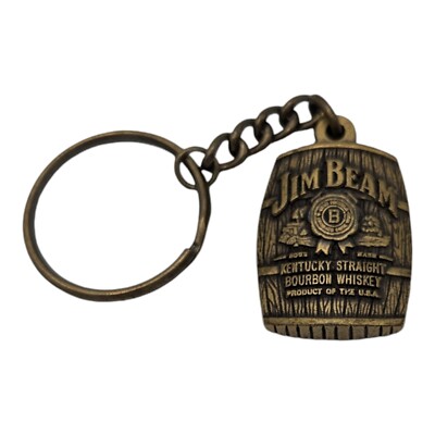 Vtg Jim Beam Kentucky Bourbon Whiskey Advertising Barrel Cask Key Chain Holder
