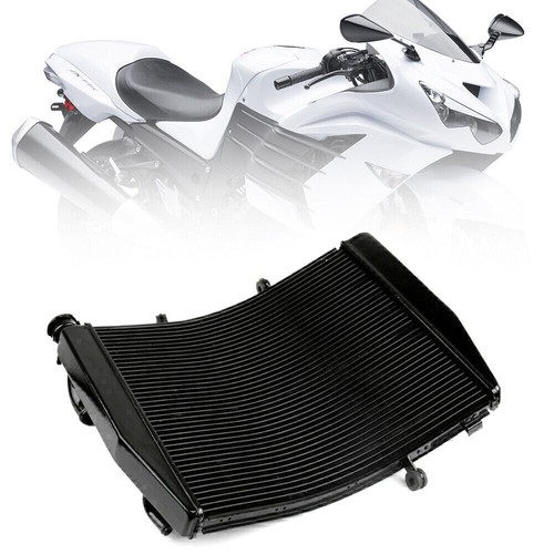 Black Aluminum Radiator Cooling for Kawasaki Ninja ZX 14 1400C ZX-14R 2006-2011 - Picture 3 of 12