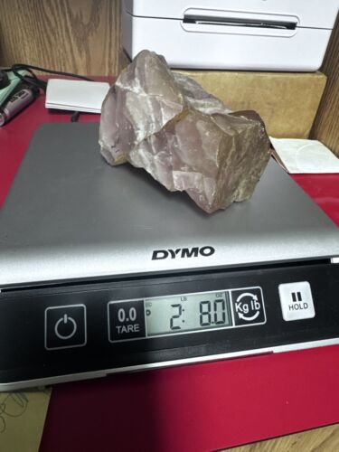 Rose Quartz And White Quartz Large Rough Chunks Nice Shapes Over 4 Total Pounds - Picture 2 of 17