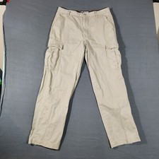 Vintage Y2K Nike ACG Mens Cargo Pants Size 34x32 Beige Baggy Skate Streetwear