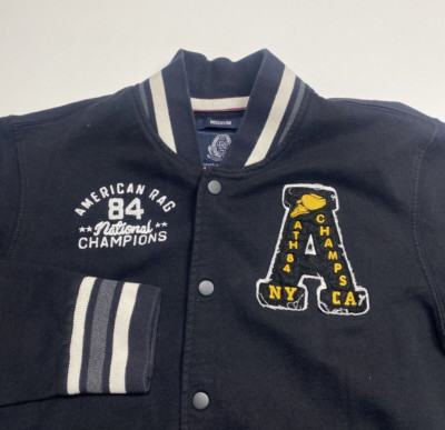 American Rag Varsity Button Track Jacket 84 National Champions Sz Medium Letter