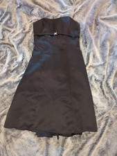 Davids Bridal Womens Strapless Short Fit+Flare Dress Sz 4 pre-owned