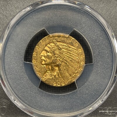 1909-S $5 PCGS MS62 Indian Head Gold Coin Key Date Rare Pre-1933