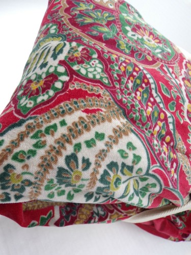 Pottery Barn Adela Velvet Print Cotton Duvet Cover Full Queen Red #2290J - Picture 3 of 4