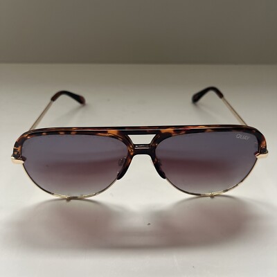 Quay Australia High Key 1212 Sunglasses Gold/Tortoise Frame Polarized Aviator