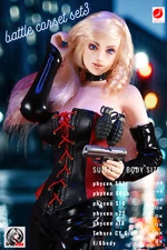 1/6  action Figure FEMALE PU leather corset set3  FOR TBLEAGUE / PHICEN Handmade