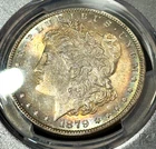 1879 Morgan Dollar PCGS MS63 Superb Two-Sided Toning New Slab CHRC