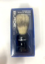 Blade for Men Premium Shave Brush 100 Natural Boar Hair Bristles NEW IN BOX