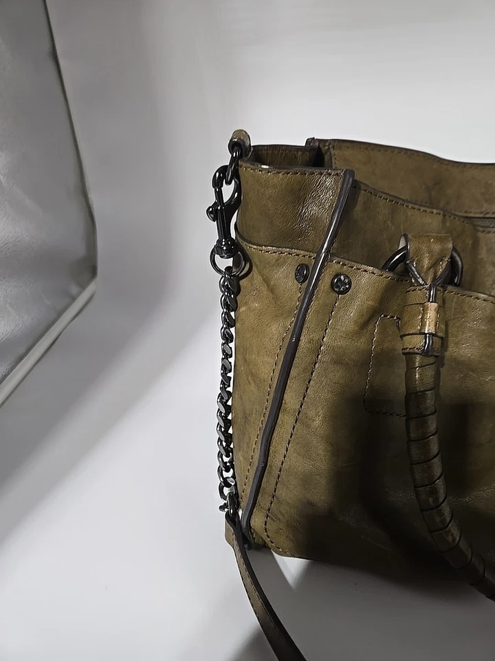 Bolso de hombro FRYE Demi tamaño mediano cartera de cuero marrón verde - Precio de venta sugerido por el fabricante 428 USD Foto 3 de 4