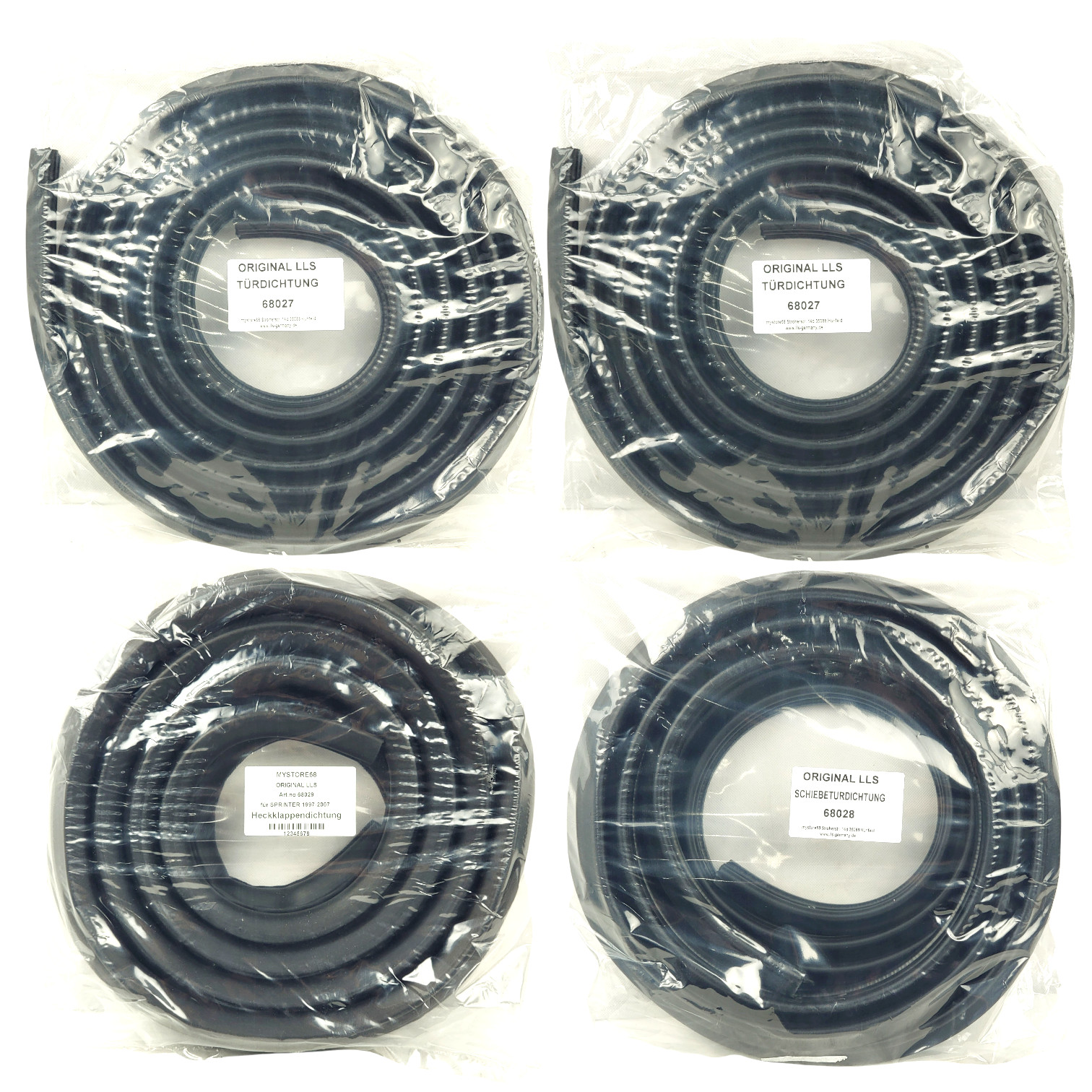 4X Seal Kit For MB Sprinter W901, 902, 903, 904, 905 Tailgate Sliding Door