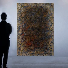 64”X44” Mark Little original canvas ￼painting Acrylic,Abstract, Modern,Large