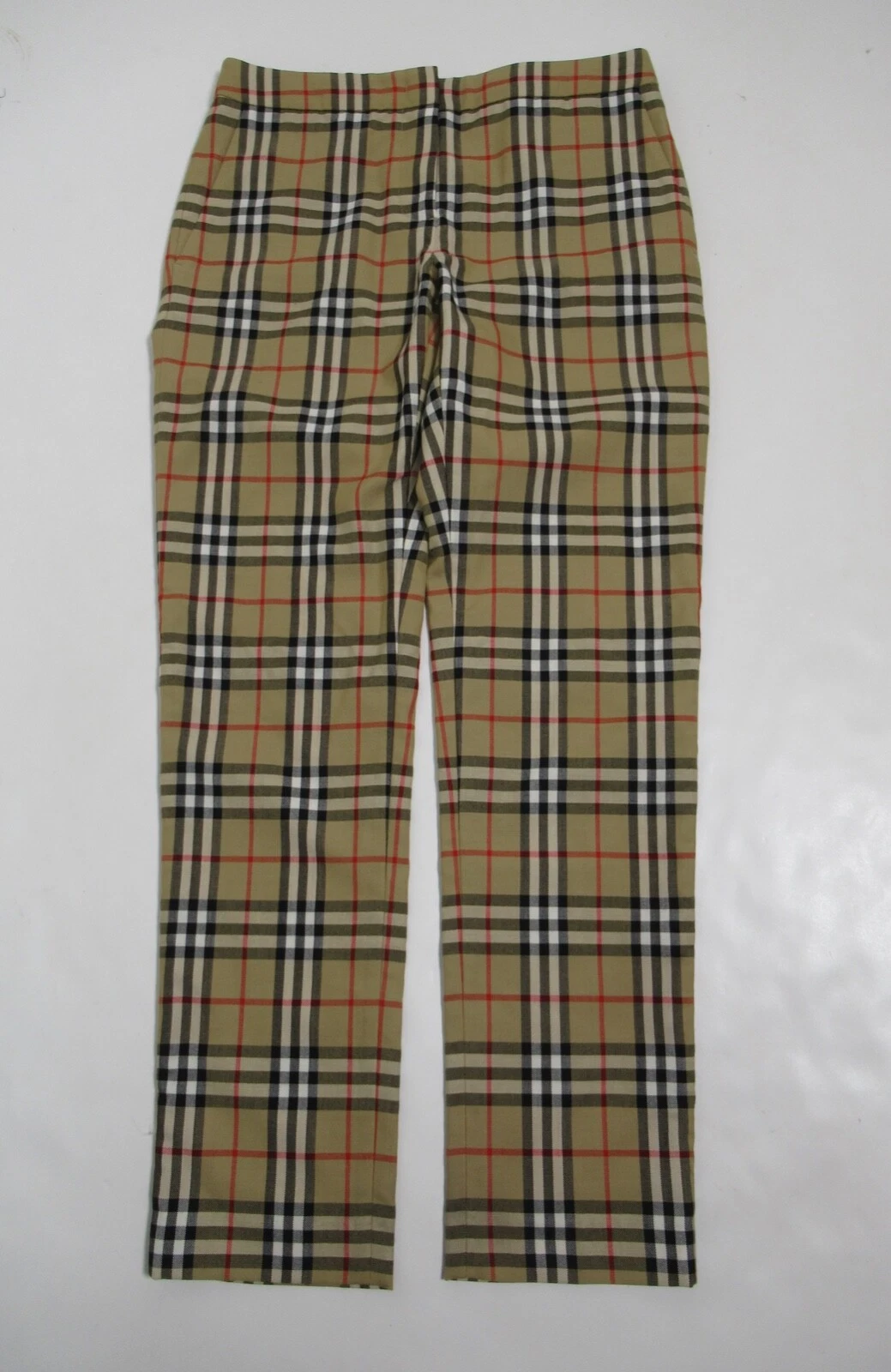 Burberry — Burberry Women's Check Fleur Tailored Pant Archive Beige Size 4 US 6 UK