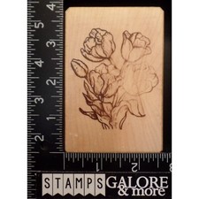 Inkadinkado Rubber Stamps Galerie Vernissage 90573X BOTANICAL TULIPS FLOWERS 763