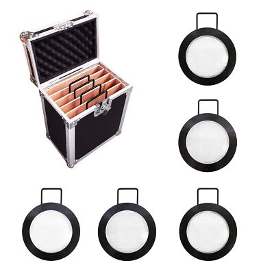 5 Lens Set 5-in-1 Lenses & Case Kit for 1200W HMI Par light Arrisun 12 plus M18