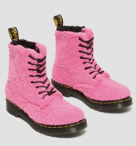 Dr Martens 1460 Pascal Borg Clash Pink Lux Boots Size Uk 3 New In Box - Picture 2 of 6