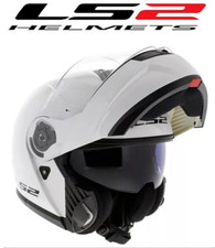 CASCO MODULARE LS2 STROBE 2 FF908 BIANCO LUCIDO CON VISIERINO FUME' E 22.06