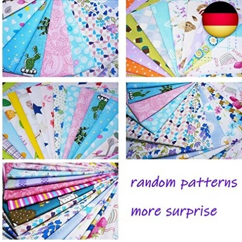 YXJDWEI 25Pcs Baumwollstoff 100% Baumwolle Patchwork Stoffe 30x30cm Quadrate - Bild 3 von 4