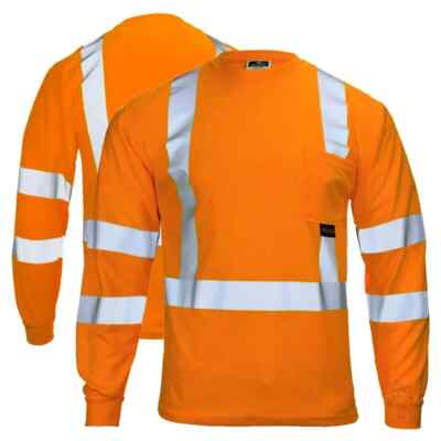 Radians ST21-3POS Type R Class 3 Hi Vis Long Sleeve Safety T-Shirt, XL