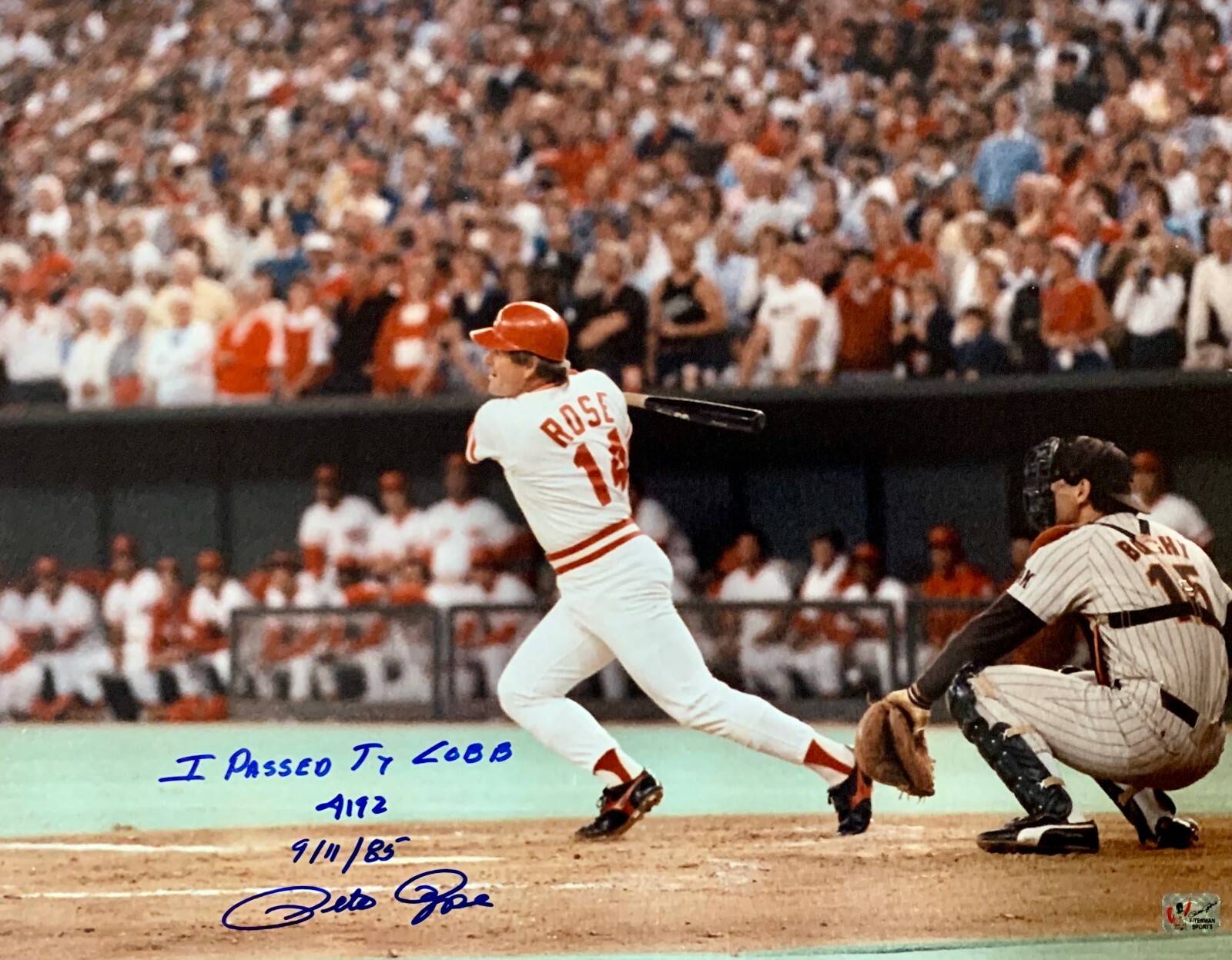 Pete Rose Autographed Signed 16x20 Photo Pete Rose Exclusive Hologram Hit King 4192 